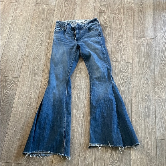 Ariat Denim - Ariat Women's Distressed Flare Jeans - Dark Blue